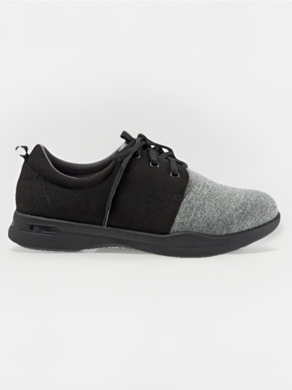 SoftWalk Relax Oxford Microsuede Fabric Comfort Shoe Black Gray Size 7.5